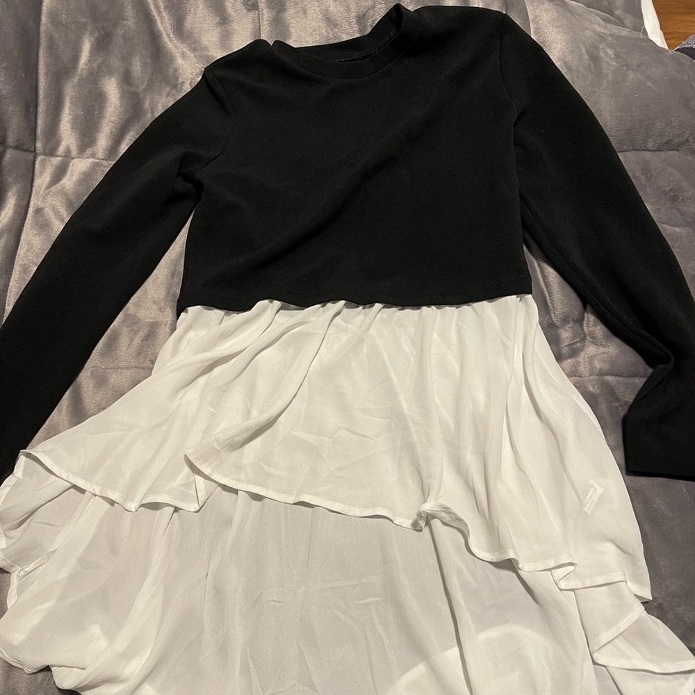Maternity black and white blouse size large by SHEIN maternity